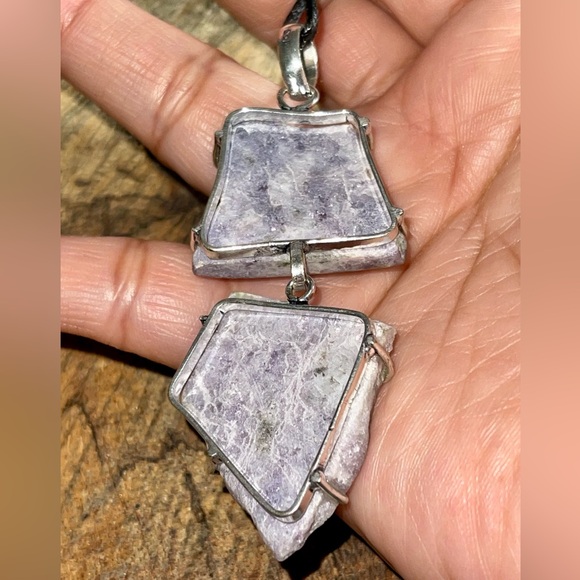 Large Purple Lepidolite Pendant 3” - Picture 10 of 14